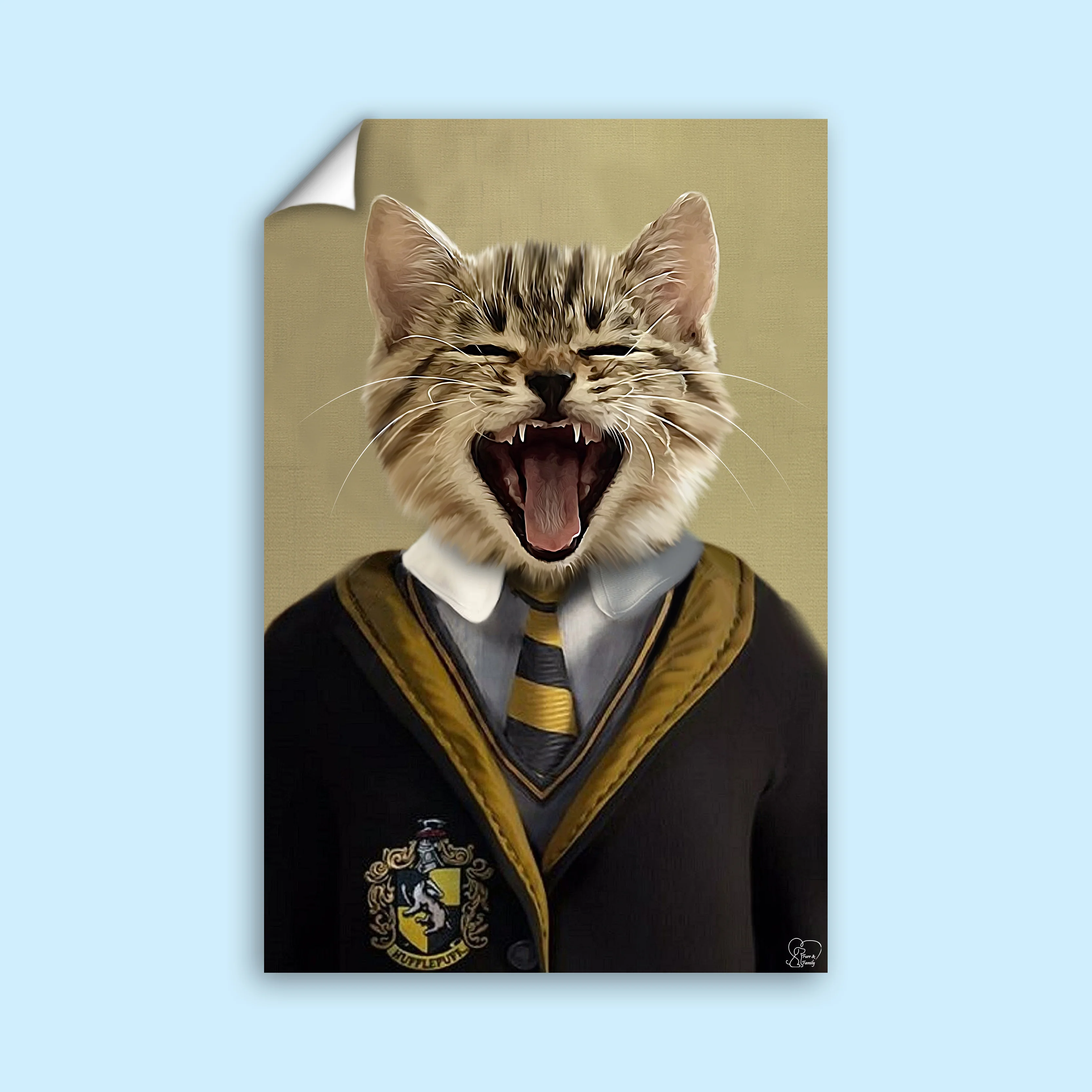 Harry Potter Huffal Puff- Custom Pet Portrait